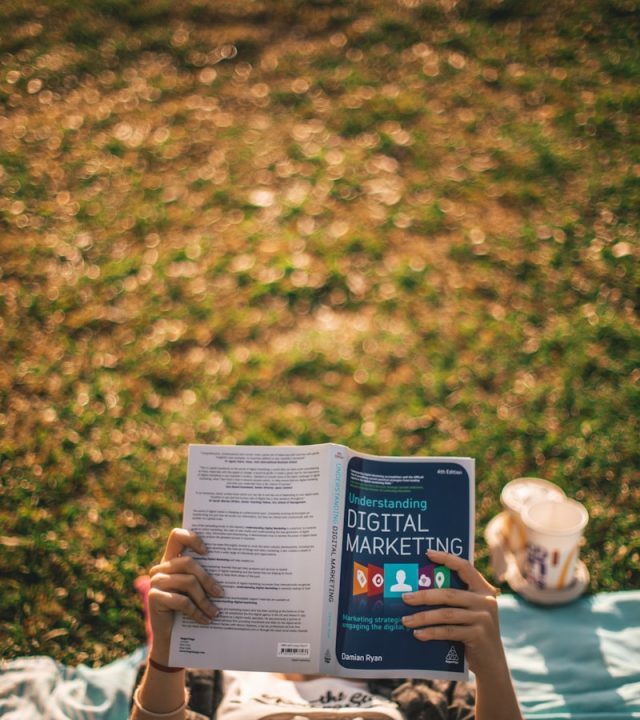 person reading book